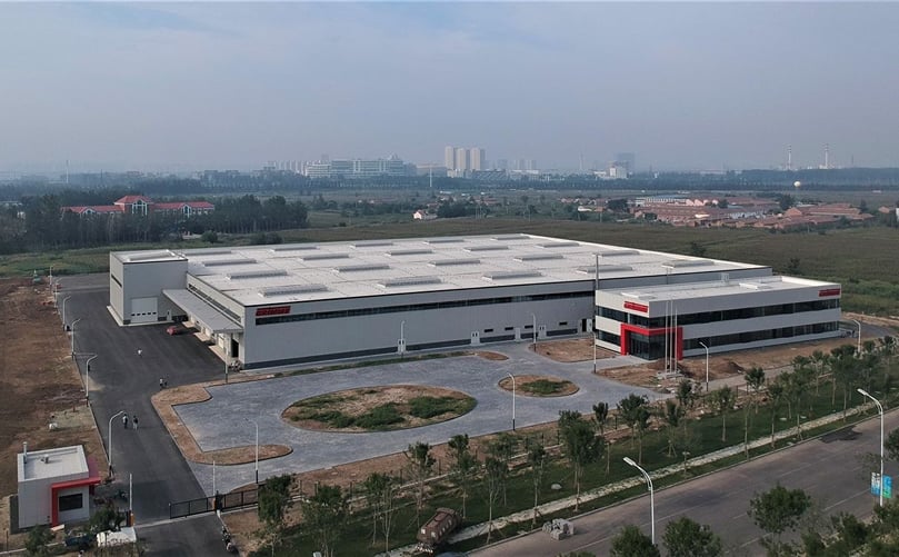 Aerial view of the new Grimme China production plant, located in district Wuqing, just north-west of Tianjin, a port city with a population exceeding 15 million, 130 km from Beijing Aerial view of the new Grimme China production plant, located in district Wuqing, just north-west of Tianjin, a port city with a population exceeding 15 million, 130 km from Beijing
