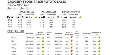 Fresh Potato Retail Sales FY23