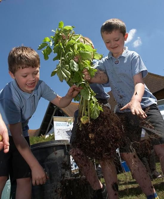 McCain Foods (GB) pledged support for ‘One Voice’, by getting involved in the Grow Your Own Potatoes (GYOP) project, to help children understand where potatoes come from and how they fit into a healthy, balanced diet. McCain Foods (GB) pledged support for ‘One Voice’, by getting involved in the Grow Your Own Potatoes (GYOP) project, to help children understand where potatoes come from and how they fit into a healthy, balanced diet.