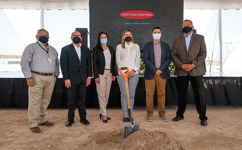 Guadalajara Heat and Control employees and officials attending Groundbreaking Ceremony on April 12, 2021