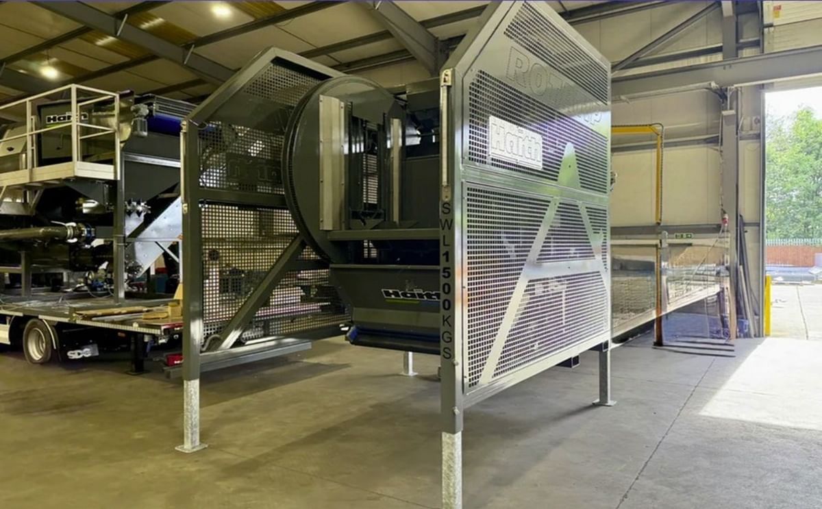 The 2026 Rota-Tip TE with its new discharge elevator and energy-efficient SEW drive, offering improved cleaning, safety, and lower power use