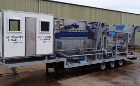 Typically mounted on a step frame lorry trailer for easy transport between sites, the new Haith Tri-Wash can alternatively be mounted on an agricultural chassis for static use. Typically mounted on a step frame lorry trailer for easy transport between sites, the new Haith Tri-Wash can alternatively be mounted on an agricultural chassis for static use.