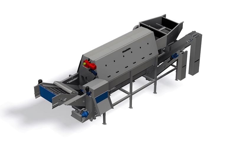 The Supa-flume De-stoner within the machine features an oversized heavy-duty elevator that will cope with heavy soil and clod loadings and is capable of removing stones of up to 250mm in diameter. The Supa-flume De-stoner within the machine features an oversized heavy-duty elevator that will cope with heavy soil and clod loadings and is capable of removing stones of up to 250mm in diameter.