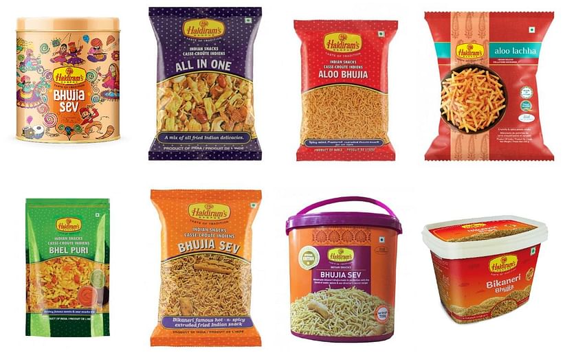 Some of the extensive range of snacks Haldiram's offers