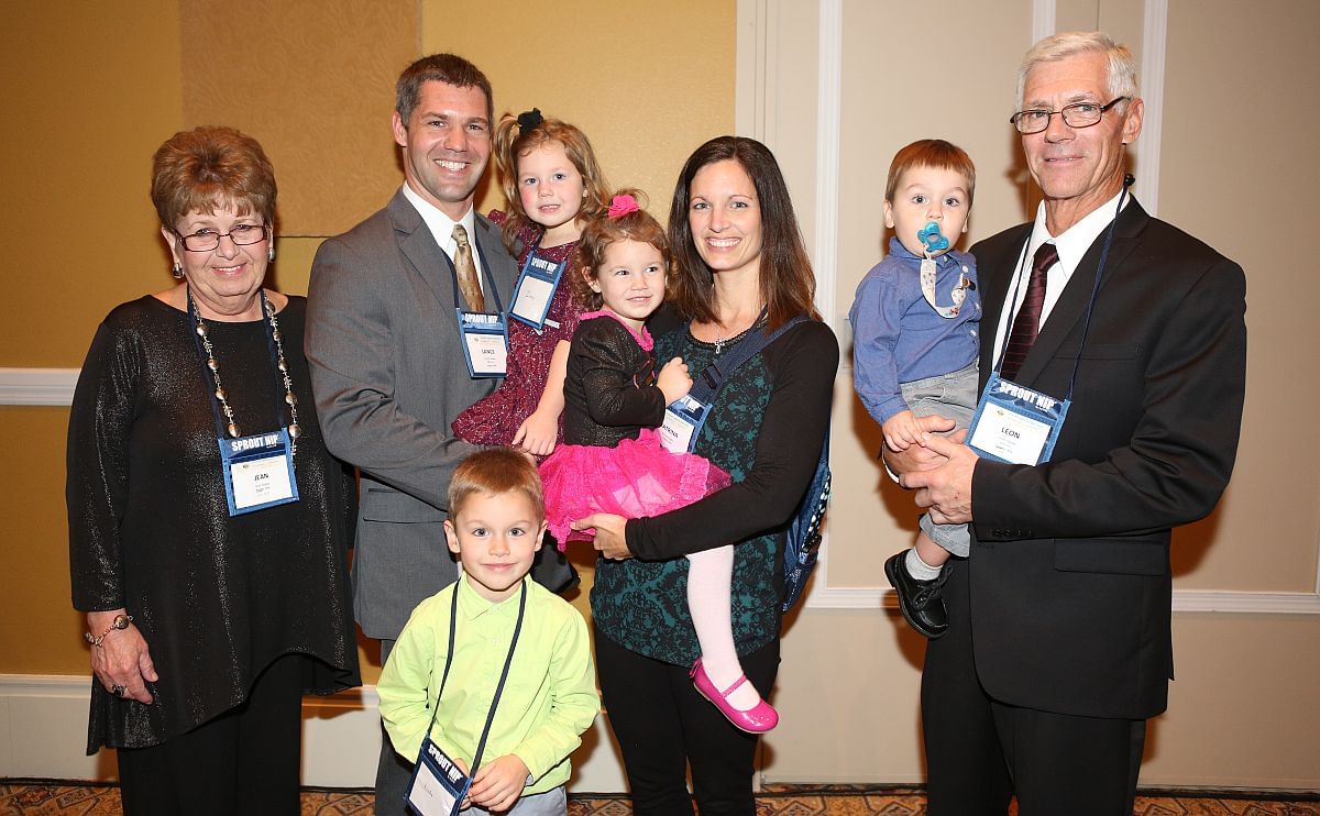 The Hapka family receiving the National Potato Council’s Environmental Stewardship Award at the annual meeting in Orlando Fla.