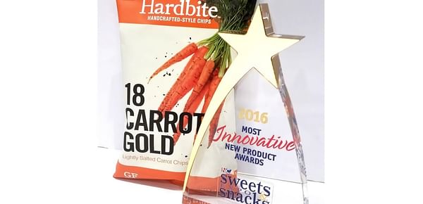 Hardbite “18 Carrot Gold” Carrot Chip and award