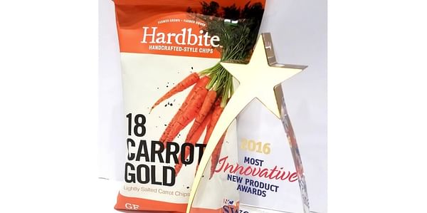 Hardbite “18 Carrot Gold” Carrot Chip and award