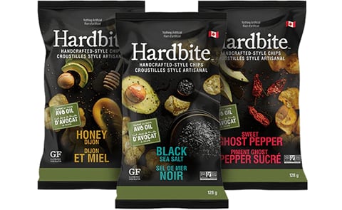 Hardbite, one of Canada’s top potato chip brands is based in Surrey, British Columbia, but ships one-fifth of its product to the United States. Hardbite, one of Canada’s top potato chip brands is based in Surrey, British Columbia, but ships one-fifth of its product to the United States.