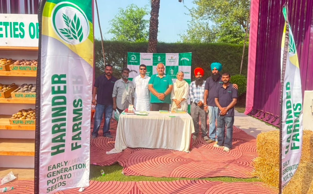 The Harinder Farms team at the 2nd Punjab Potato Growers Kissan Mela in Mullanpur Dakha, where the company presented seed potato varieties and engaged with Punjab growers