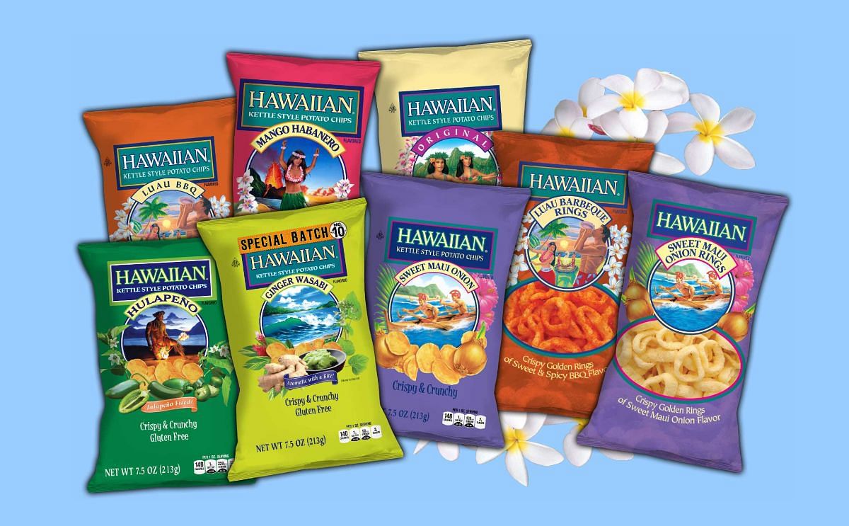 The range of kettle style potato chips and other savory snacks offered under the Hawaiian brand by Tim`s Cascade Snacks, a subsidiary of Pinnacle Foods