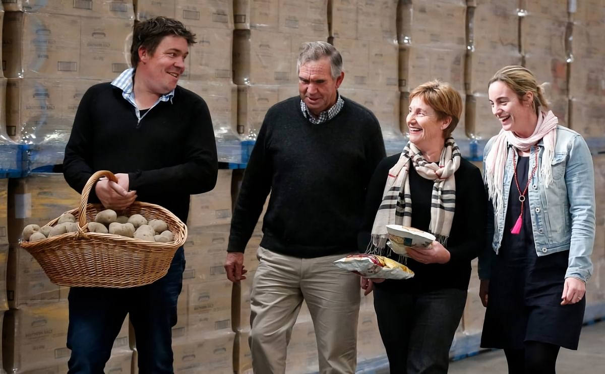 From left, James, Raymond, Adrienne and Charlotte Bowan from Heartland Chips in Timaru.