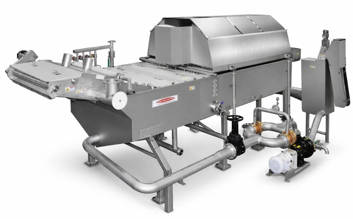 For potato chip manufacturers who want greater versatility from less floor space, Heat and Control helps out with this new combination potato slice speed washer / blancher.