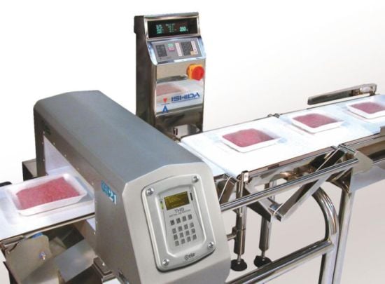 Ishida DACS checkweigher combined with a CEIA MS21 Metal Detector Ishida DACS checkweigher combined with a CEIA MS21 Metal Detector