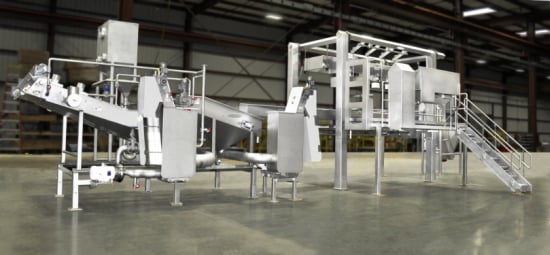 Heat and Control slicer platform (right), washer and Airsweep (left) 