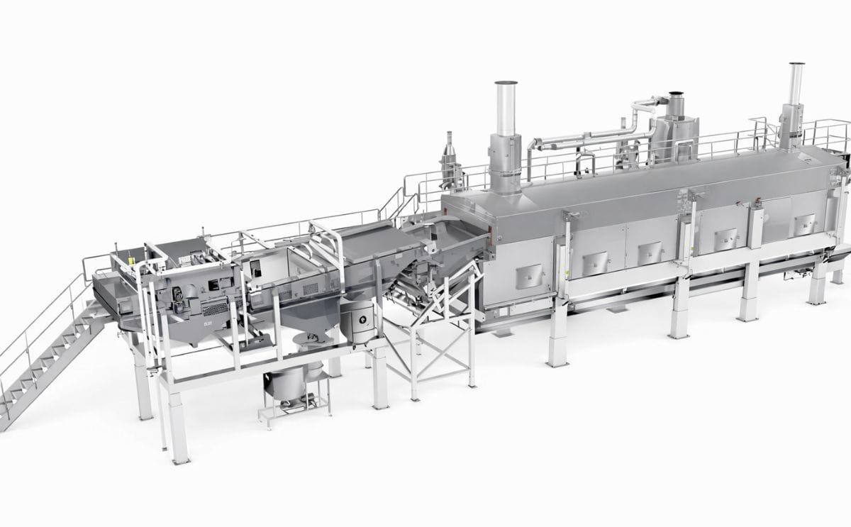 The system includes a 2-Stage French Fry Fryer, integrated batter application system, enhanced oil filtration management system, Oil Mist Eliminators that have been customized to meet battered product exhaust conditions, the KleenHeat® heat exchanger tha