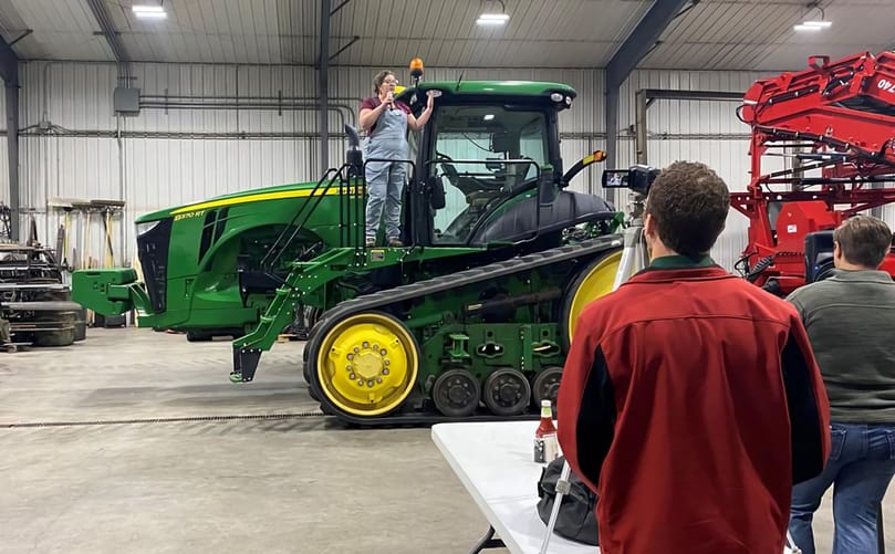University of Minnesota potato researcher Laura Shannon addresses