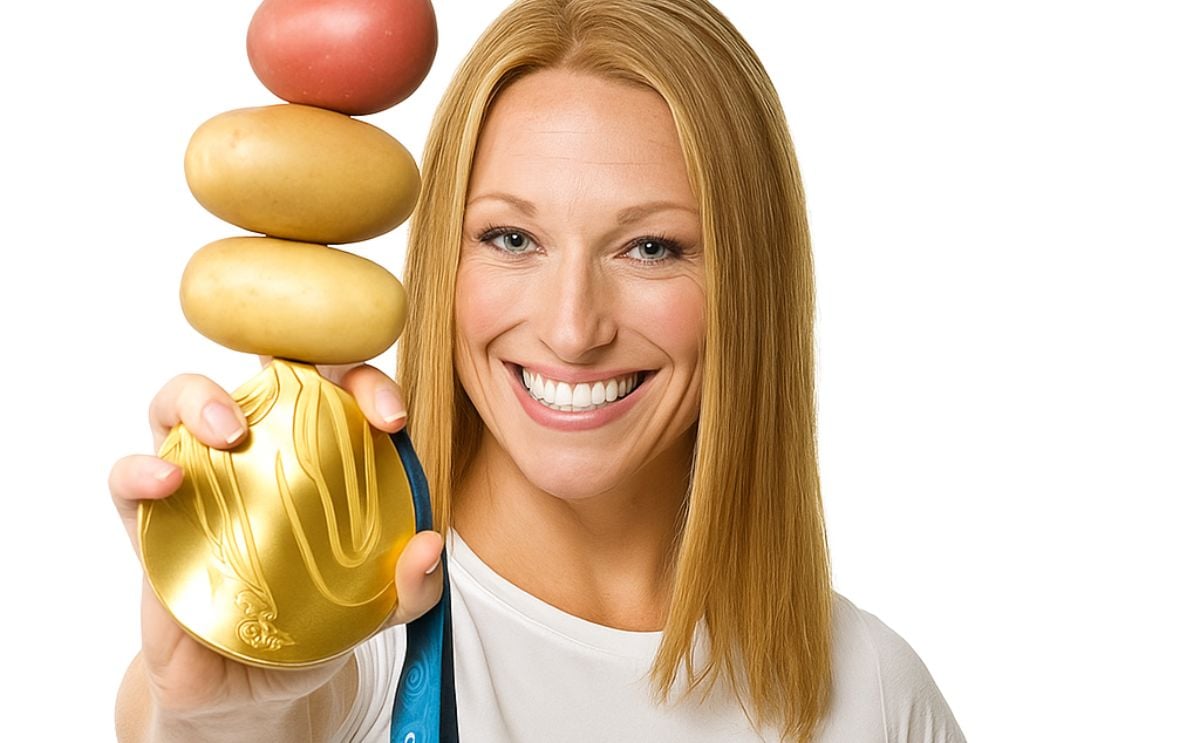 Heather Moyse promoting PEI potatoes Heather Moyse promoting PEI potatoes