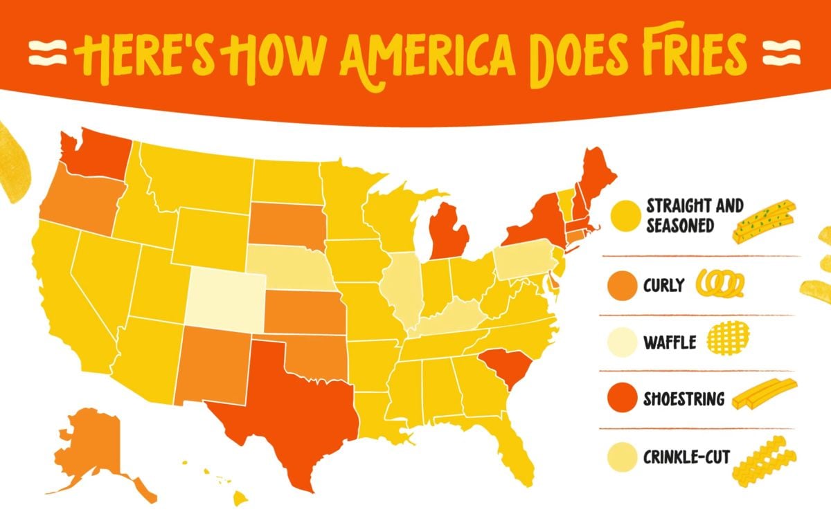 Which state loves french fries the most? Which state loves french fries the most?