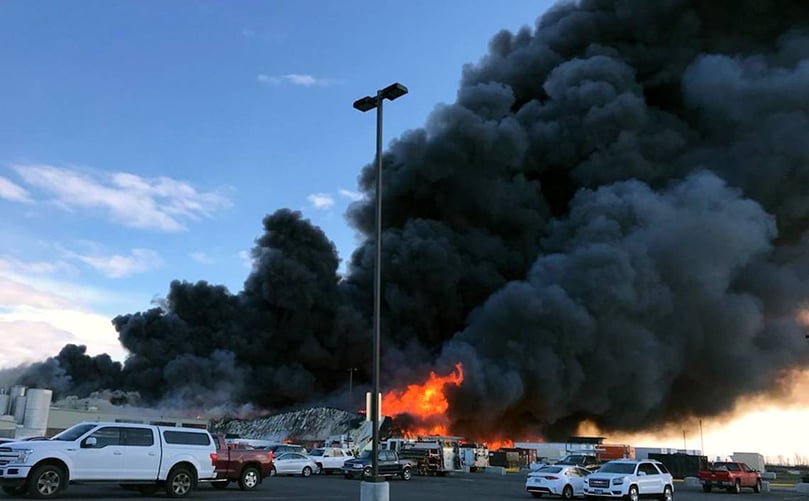The Umatilla County Sheriff’s Office and other emergency workers are on scene Tuesday of an explosion and fire at Shearer’s Foods in Hermiston. Courtesy: Umatilla county Sheriff The Umatilla County Sheriff’s Office and other emergency workers are on scene Tuesday of an explosion and fire at Shearer’s Foods in Hermiston. Courtesy: Umatilla county Sheriff