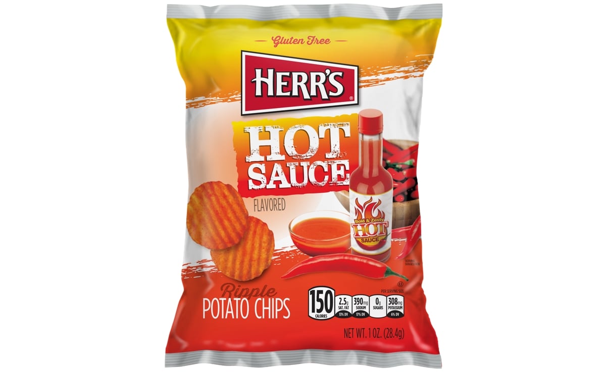 Herrs Hot Sauce Ripple Kettle Chips Herrs Hot Sauce Ripple Kettle Chips