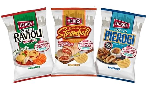 Herr's presents Talluto’s Cheese Ravioli & Marinara, Mom Mom’s Kitchen Potato Pierogi, and Romano’s Special Hot Stromboli in delicious potato chips. Taste and vote for your favorite hometown flavor! Herr's presents Talluto’s Cheese Ravioli & Marinara, Mom Mom’s Kitchen Potato Pierogi, and Romano’s Special Hot Stromboli in delicious potato chips. Taste and vote for your favorite hometown flavor!