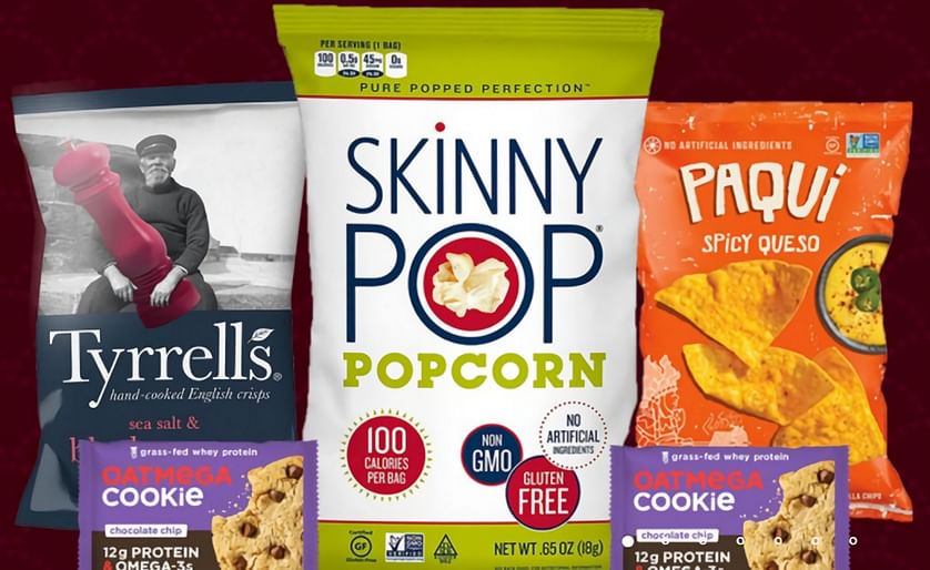 The Amplify product range includes Skinnypop popcorn, Tyrrell's potato chips and Paqui tortilla chips. 