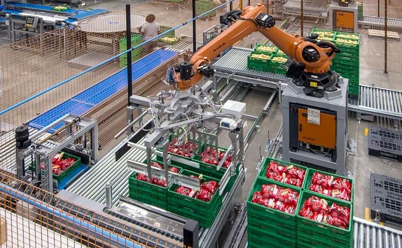 Imagen de la planta de producción de Patatas Hijolusa. Imagen de la planta de producción de Patatas Hijolusa.
