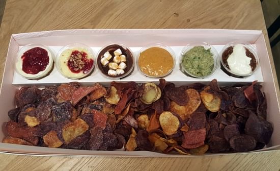 The crisps are savoury AND sweet The crisps are savoury AND sweet