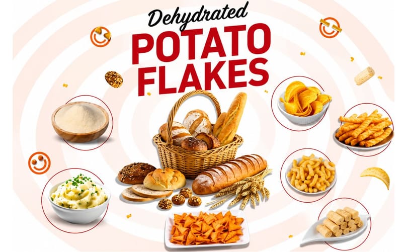 Hungritos highlights the versatility of dehydrated potato flakes across snack, bakery, instant food and processed food applications. Hungritos highlights the versatility of dehydrated potato flakes across snack, bakery, instant food and processed food applications.