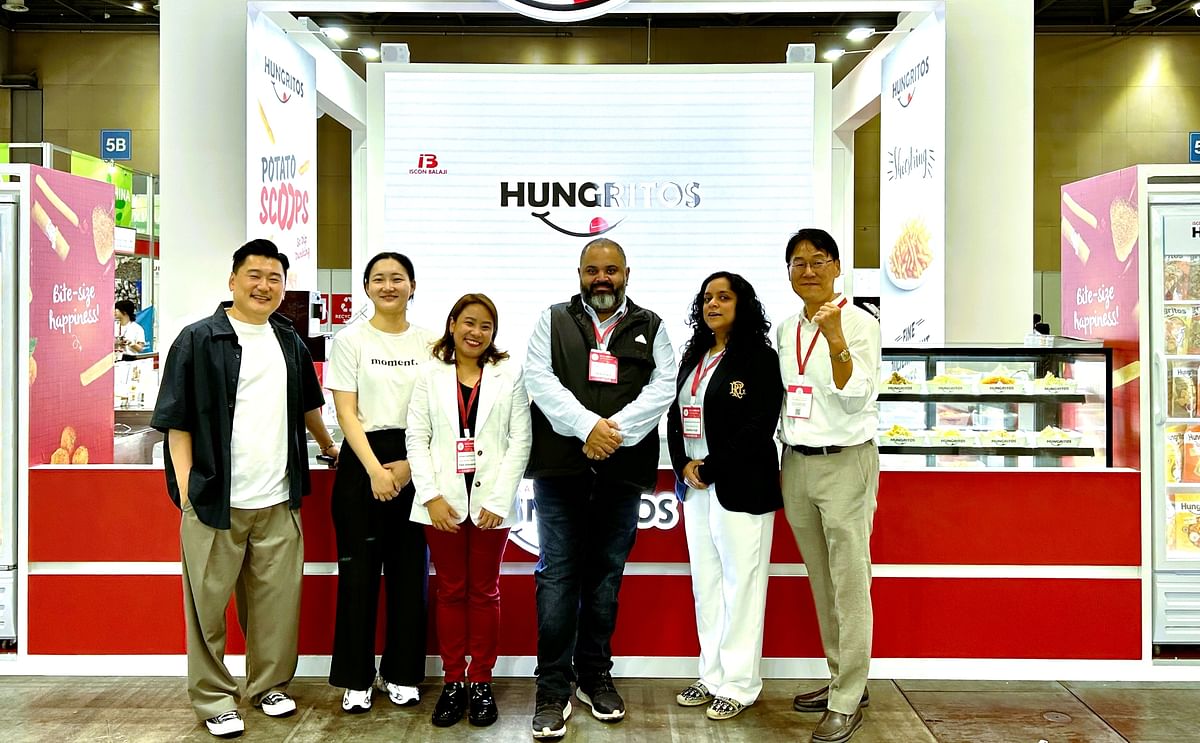 Hungritos team at their booth during SFH Food and Hotel Seoul 2024, showcasing their premium frozen food range. The event was a significant success for the brand, opening new business opportunities in South Korea.