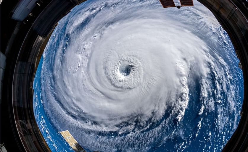 Hurricane Florence - here seen from the International Space Station - is heading for landfall in North Carolina, where 55 percent of the US sweet potatoes are grown (acreage) this year. (Courtesy: Alexander Gerst, Commander of ISS Exp 57 / Twitter)