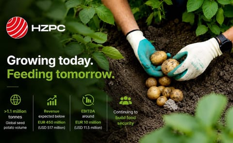 Royal HZPC Group expects lower revenue and EBITDA for 2025/2026 as global potato markets face oversupply, price pressure and weaker demand despite continued growth in seed potato volumes. Royal HZPC Group expects lower revenue and EBITDA for 2025/2026 as global potato markets face oversupply, price pressure and weaker demand despite continued growth in seed potato volumes.