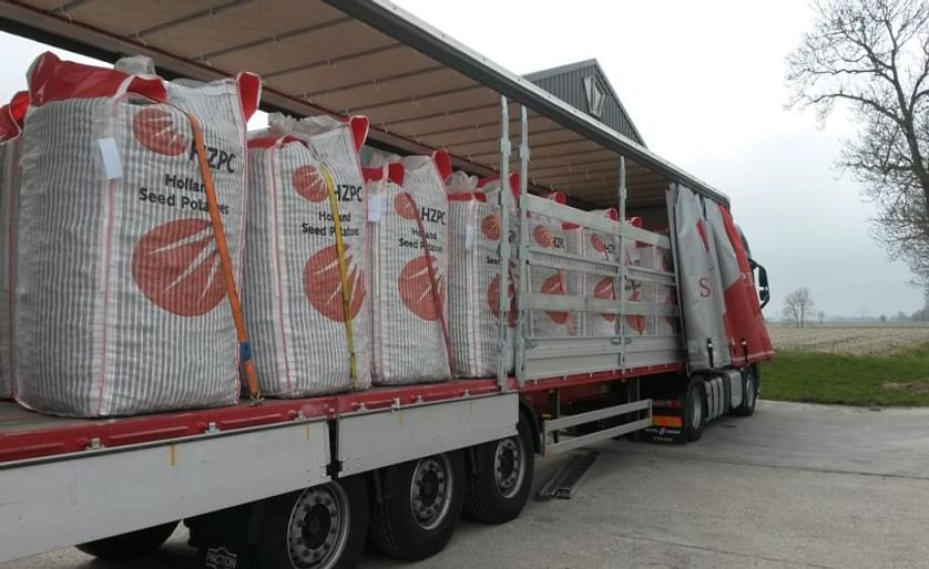 HZPC pootaardappelen staan klaar voor transport naar Engeland (Courtesy: Pieter Huizinga)