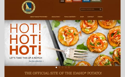 The new www.idahopotato.com homepage The new www.idahopotato.com homepage