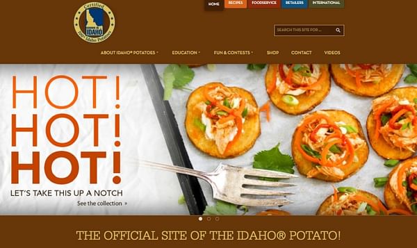 Idaho Potato Commission redesign website