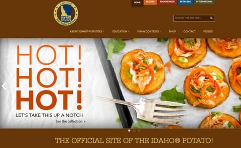 The new www.idahopotato.com homepage The new www.idahopotato.com homepage