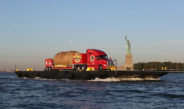 Big Idaho Potato Truck wins PR award for putting the truck on a barge in New York City