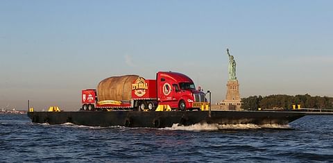 Big Idaho Potato Truck wins PR award for putting the truck on a barge in New York City