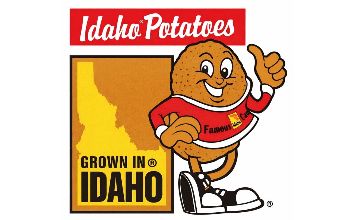 Idaho potato logo with spuddy Idaho potato logo with spuddy