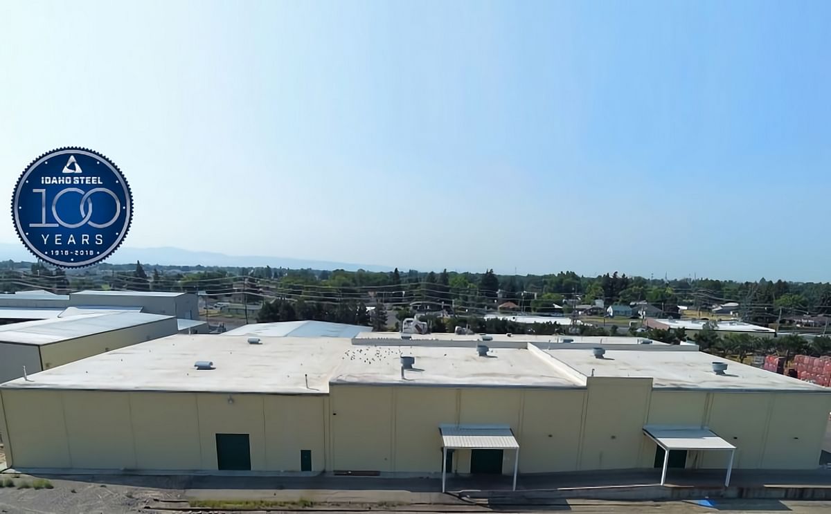 A view of the building that was recently acquired by Idaho Steel from Del Monte seed operations. On the aerial view in the article is indicated where this picture of the expansion was taken.