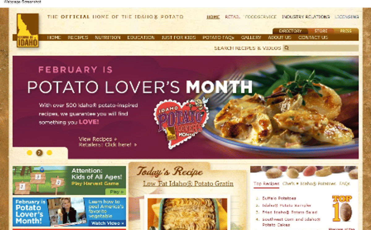 Idaho Potato Commission website Idaho Potato Commission website