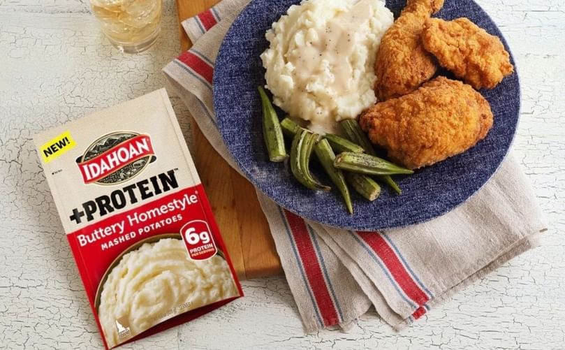 Idahoan® Buttery Homestyle® +PROTEIN™ Mashed Potatoes Fried Chicken Recipe Idahoan® Buttery Homestyle® +PROTEIN™ Mashed Potatoes Fried Chicken Recipe