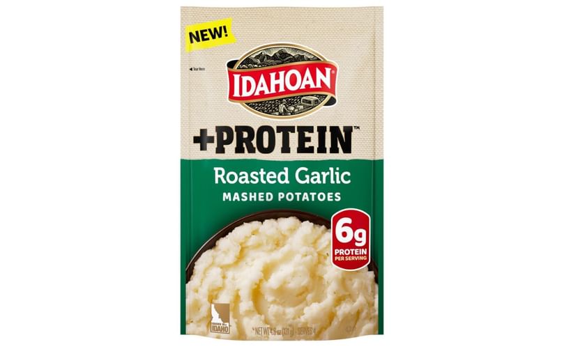 Idahoan® Roasted Garlic +PROTEIN™ Mashed Potatoes Idahoan® Roasted Garlic +PROTEIN™ Mashed Potatoes