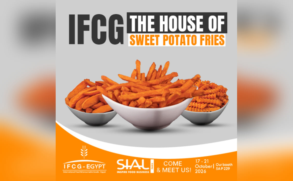 International Food & Consumable Goods – Egypt (IFCG) will showcase its frozen sweet potato fries at SIAL Paris 2026, October 17–21, in Hall 5A, Stand P 229