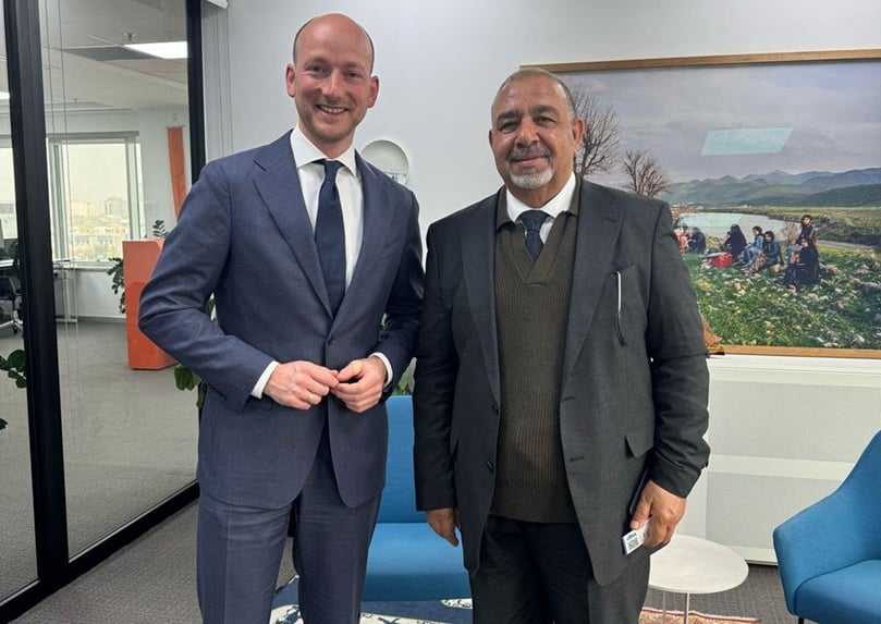 Dutch Consul Adriaan IJsselstein with Mr. Shaban Al-Nahar