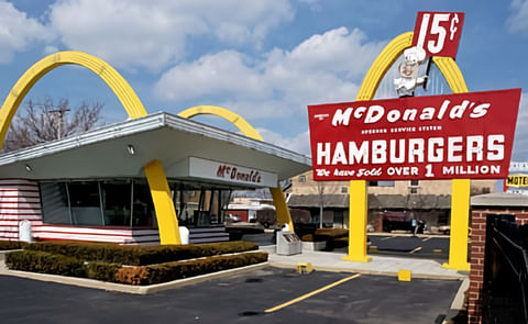 In 1961, Hamburger University began in a McDonald's restaurant basement in Elk Grove Village, Illinois - seen on this historic picture - with 15 graduates in the first class. In 1961, Hamburger University began in a McDonald's restaurant basement in Elk Grove Village, Illinois - seen on this historic picture - with 15 graduates in the first class.