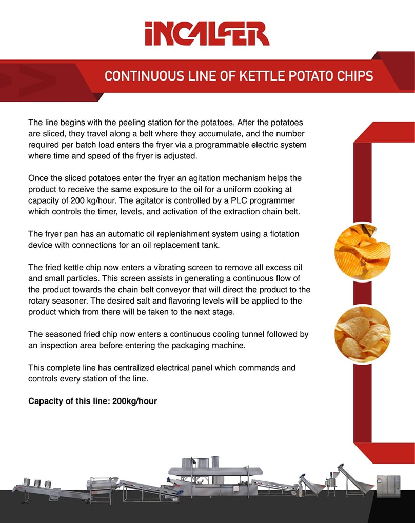  Incalfer - Continuous line of Kettle potato chips Brochure