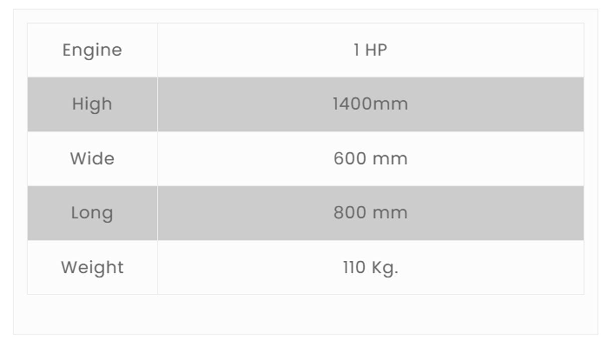 Incalfer - MCJ 300 Slicer specifications Incalfer - MCJ 300 Slicer specifications