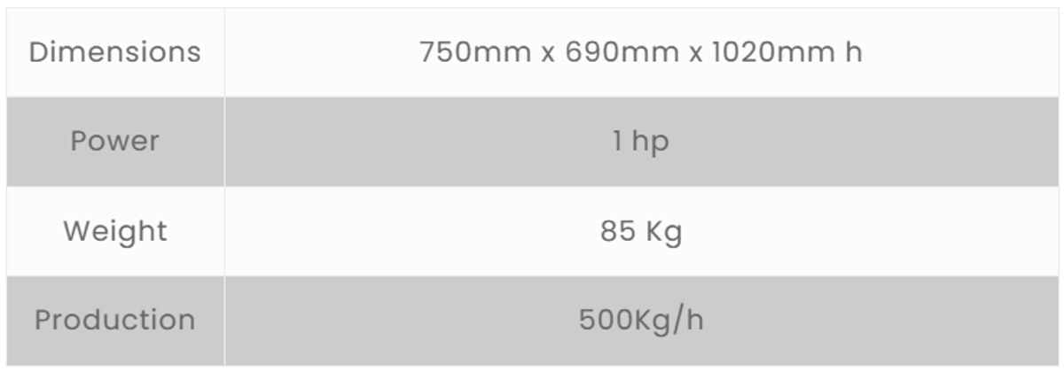 Incalfer - P40 Manual Peeler specifications Incalfer - P40 Manual Peeler specifications