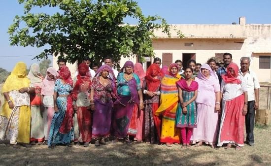 Group photo of participating farmers who were trained in best potato production practices in Mansagar, Jaisalmer. (Courtesy: CIP)